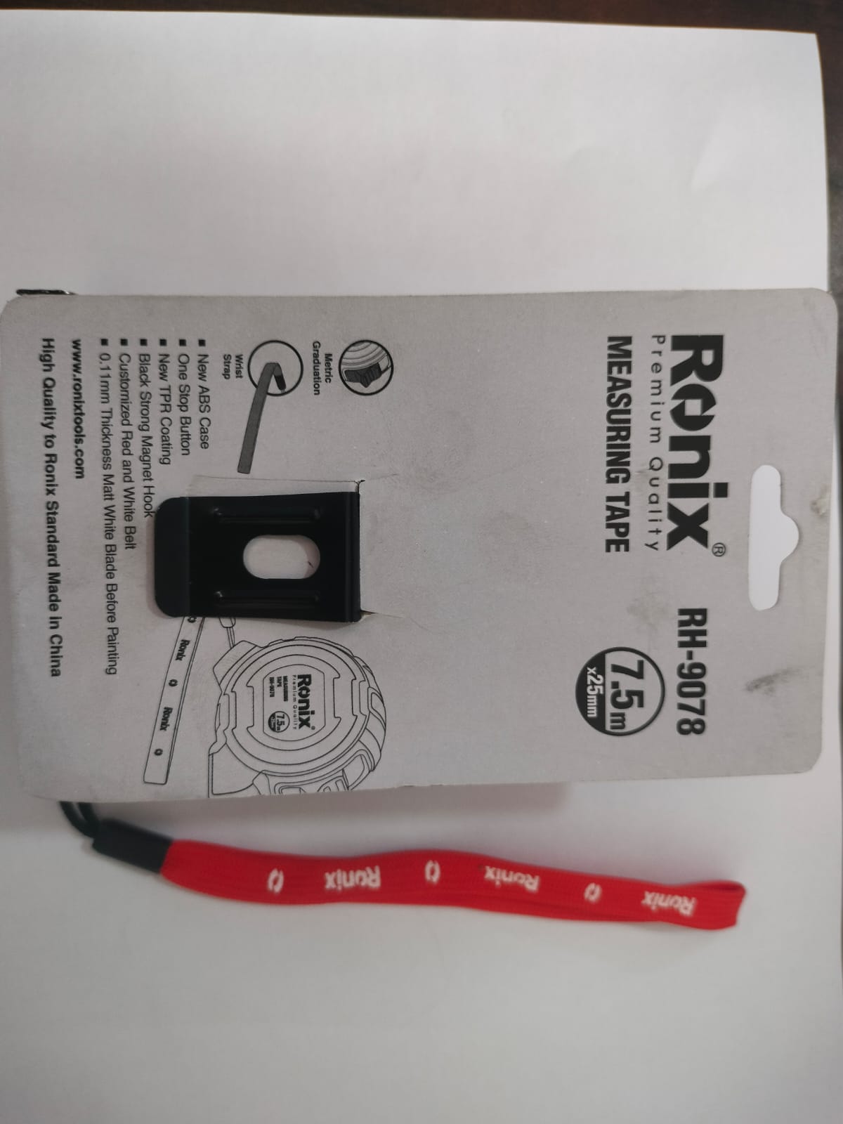 Ronix 7.5m Steel Tape High Quality German Brand(both ft/mtr)